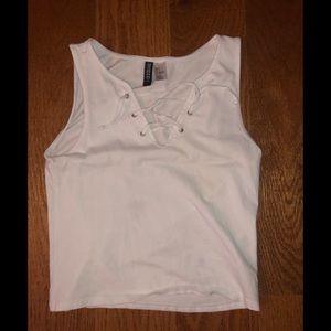 laced front tank top